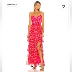 Amanda Uprichard Thaddea Maxi Dress in Brookside, size medium